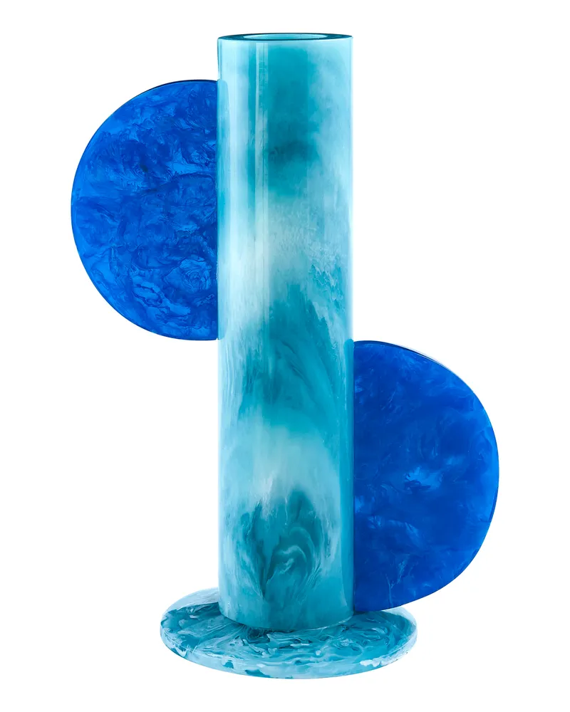 Jonathan Adler Vase Mustique - Blau - Polyacryl - Designer Jonathan Adler 