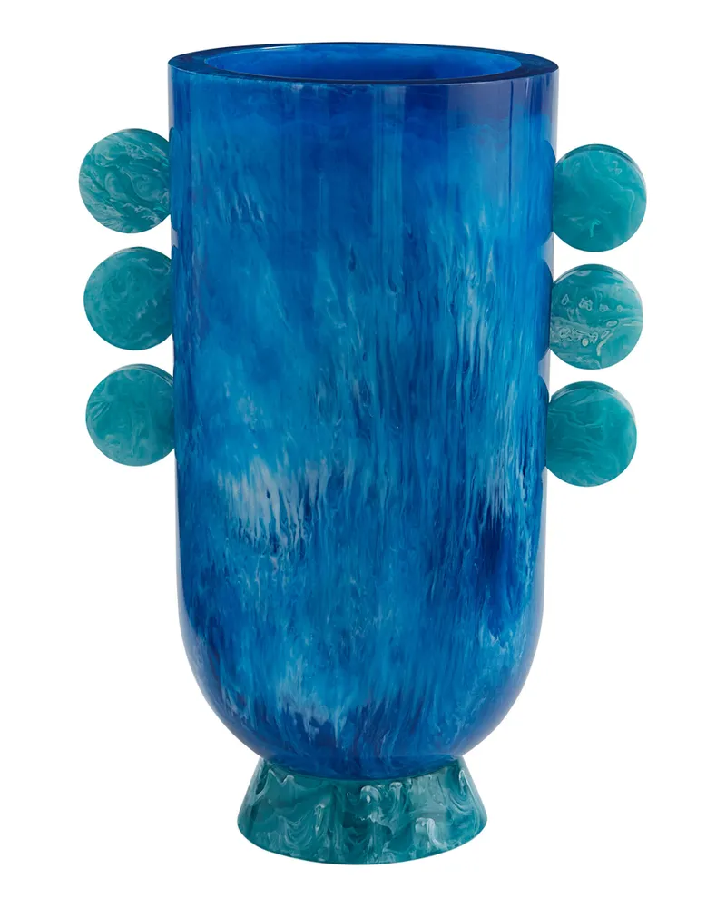Jonathan Adler Vase Mustique - Blau - Polyacryl - Designer Jonathan Adler 