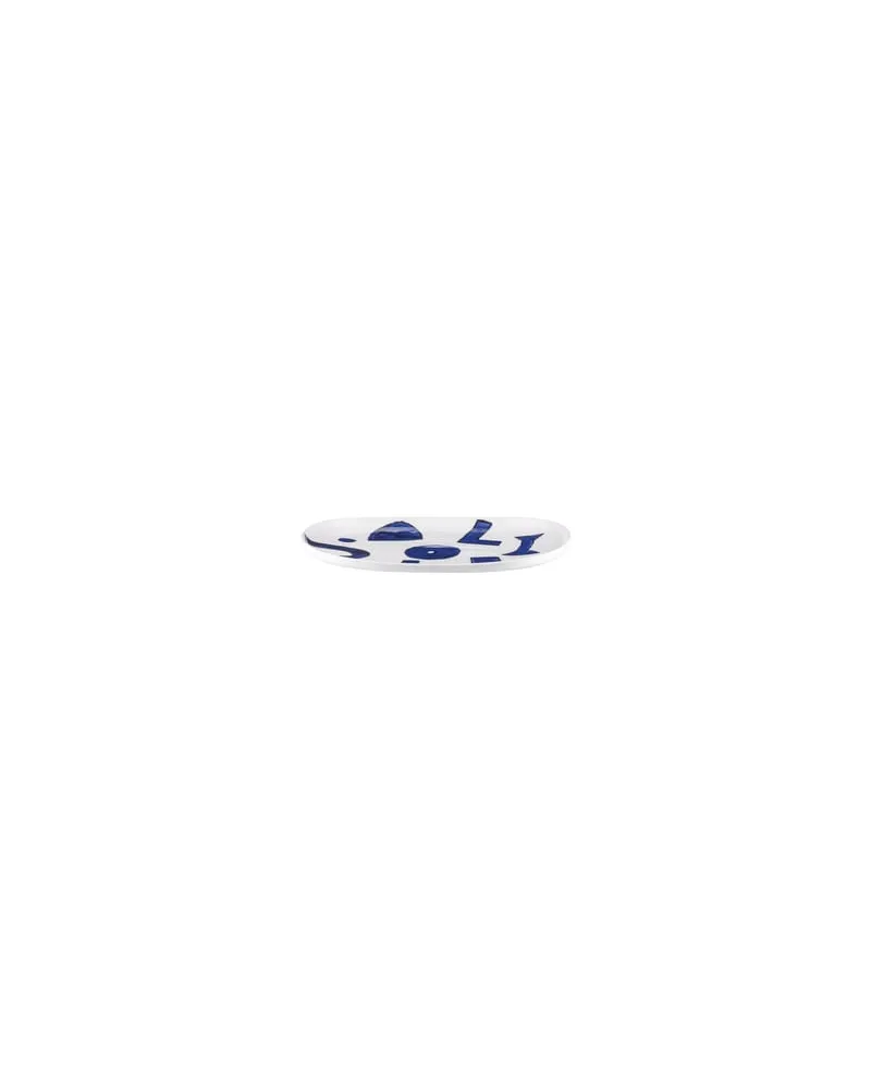 Alessi Servierplatte Itsumo - Blau - Porzellan - Designer Samiro Yunoki 