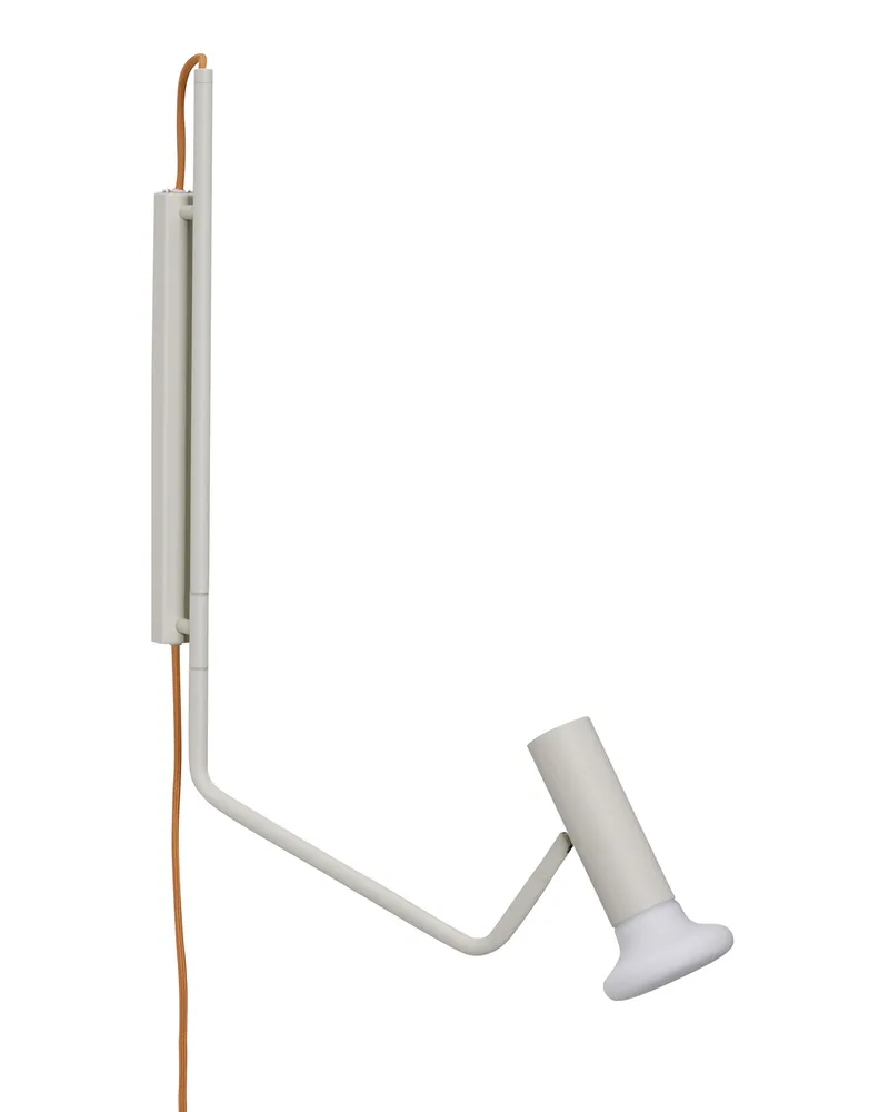 Hübsch Wandleuchte mit Stromkabel Wally - Beige - lackiertes Eisen 