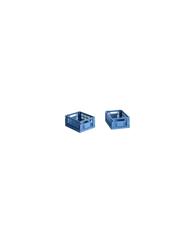 Hay Korb Colour Crate - Blau - Recyceltes Polypropylen - Designer Hay Studio 