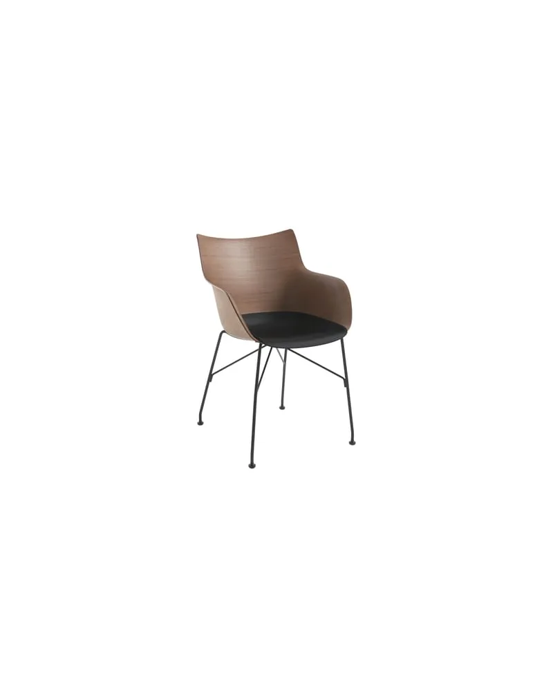 Kartell Sessel Smart Wood - Holz natur - Dunkel gebeiztes Buchensperrholz geformt - Designer Philippe Starck 