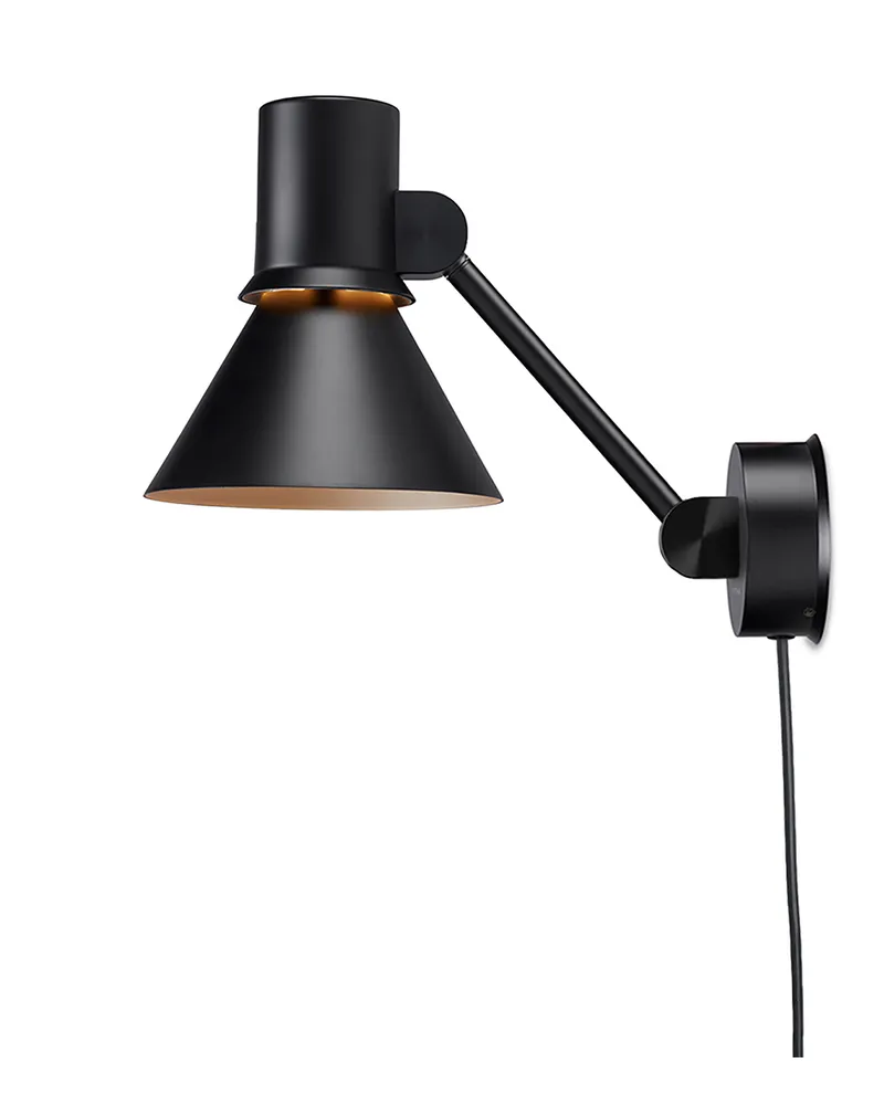 Anglepoise Wandleuchte mit Stromkabel Type 80 - Schwarz - Gusseisen - Designer Kenneth Grange 