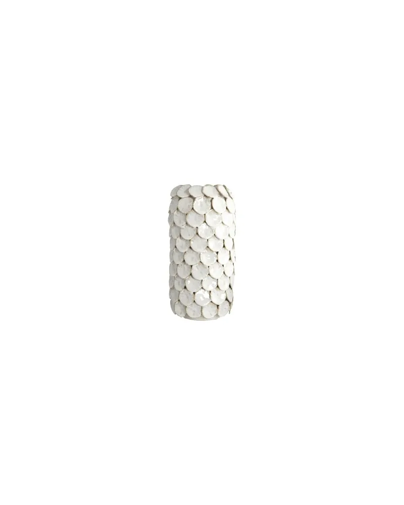 House Doctor Vase Dot - Weiß - emaillierte Keramik 