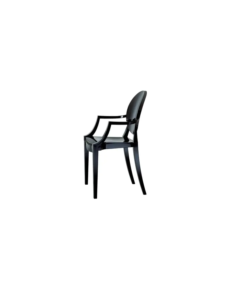 Kartell Stapelbarer Sessel Ghost - Schwarz - Polycarbonat 2.10 - Designer Philippe Starck 