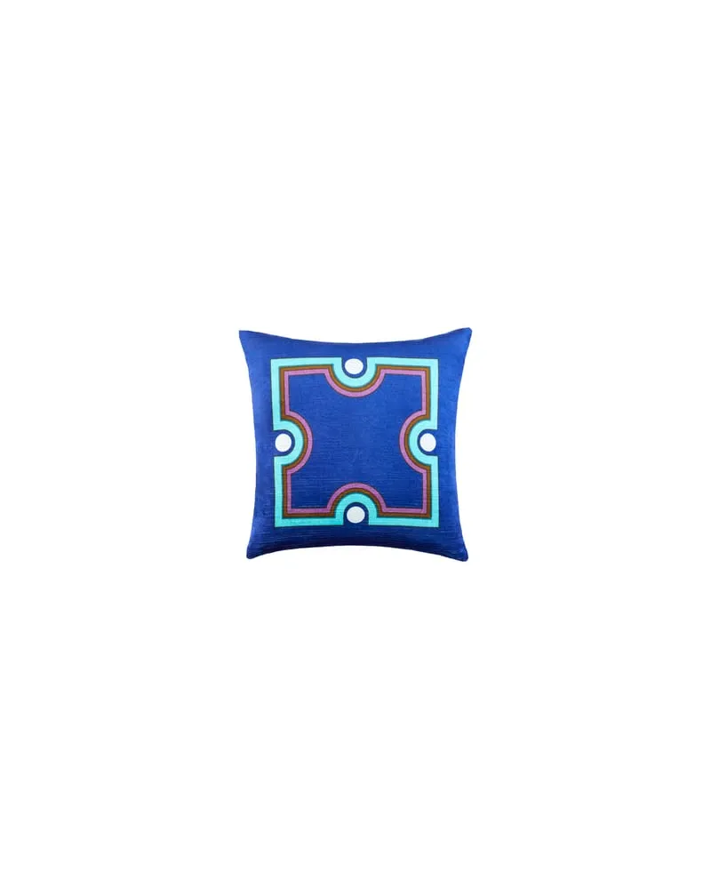 Jonathan Adler Kissen Madrid - Blau - Daunen - Designer Jonathan Adler 