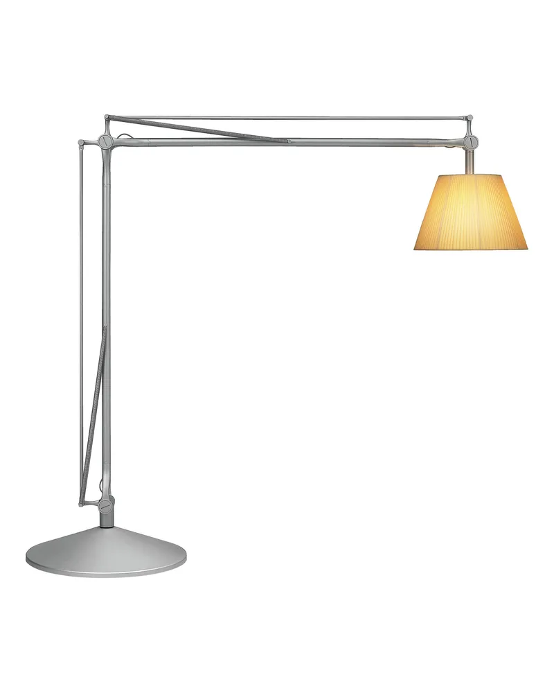 Flos Stehleuchte Superarchimoon - Grau - Gewebe - Designer Philippe Starck 