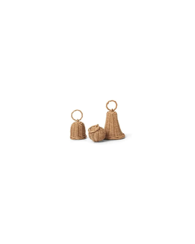 ferm LIVING Weihnachtskugel Braided - Braun - Geflochtenes Rattan - Designer Trine Andersen 