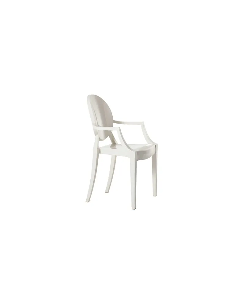 Kartell Stapelbarer Sessel Ghost - Weiß - Polycarbonat 2.9 - Designer Philippe Starck 