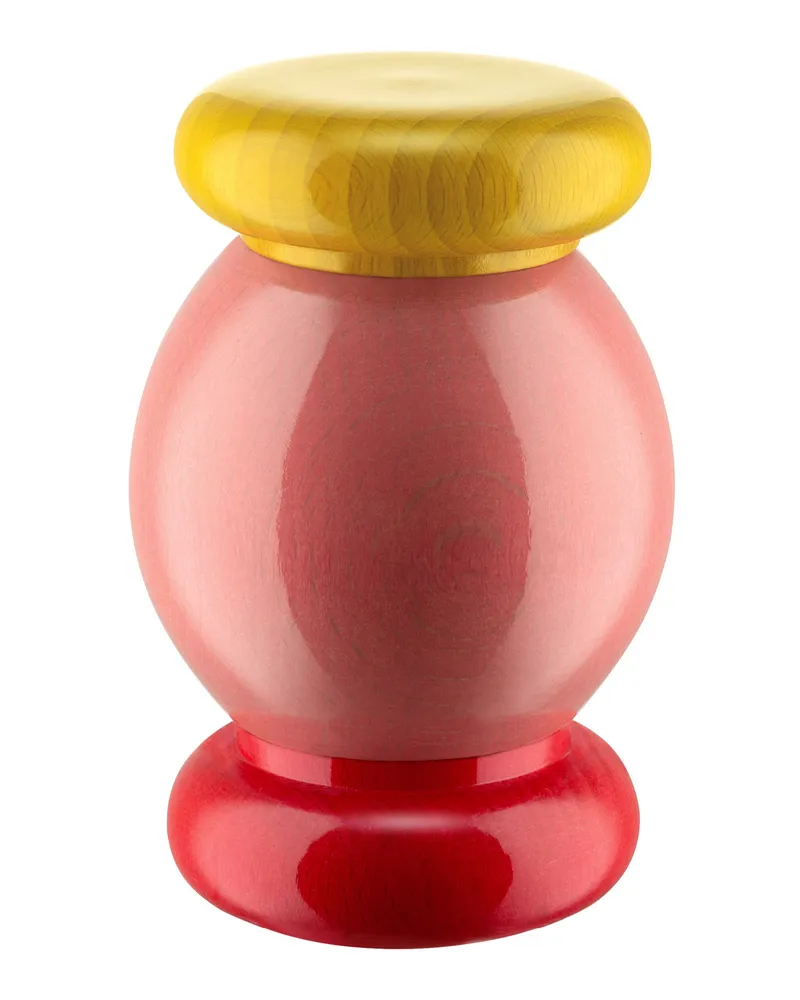 Alessi Salz- und Pfeffermühle Alessi 100 Values Collection - Rosa - FSC-zertifizierte gedrechselte Buche - Designer Ettore Sottsass 