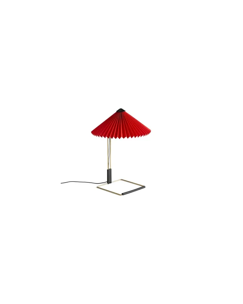 Hay Tischleuchte Matin - Rot - Gefaltete Baumwolle - Designer Inga Sempé 