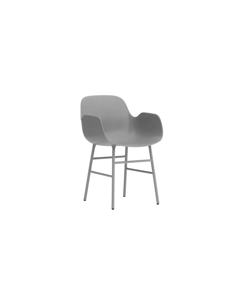 Normann Copenhagen Sessel Form - Grau - lackierter Stahl - Designer Simon Legald 