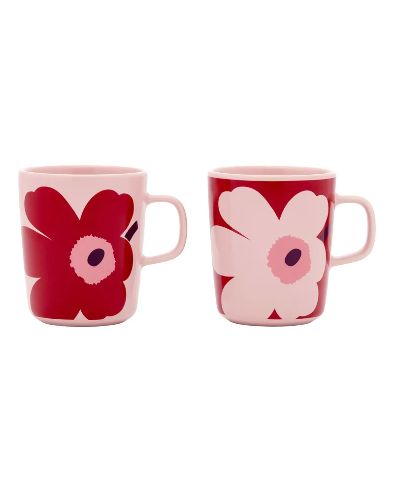 Marimekko Becher Tiara - Rot - Sandstein - Designer Maija Isola 