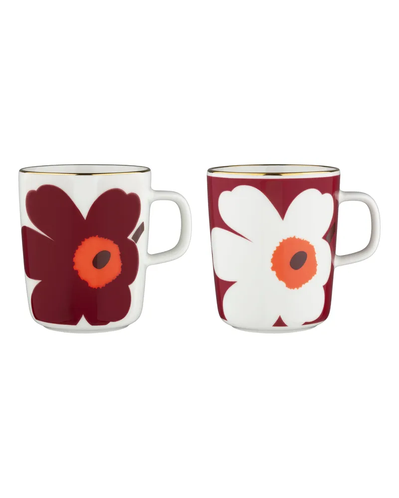 Marimekko Becher Tiara - Rot - Sandstein - Designer Maija Isola 