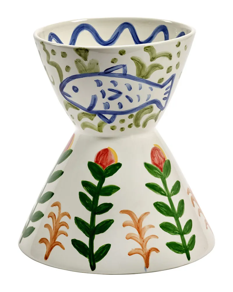 Serax Vase Santiago De Borja - Bunt - emaillierter Sandstein - Designer Shurleey 