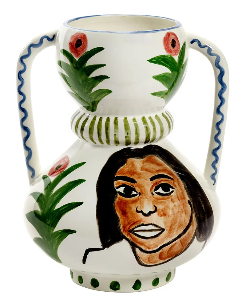 Serax Vase Santiago De Borja - Bunt - emaillierter Sandstein - Designer Shurleey 