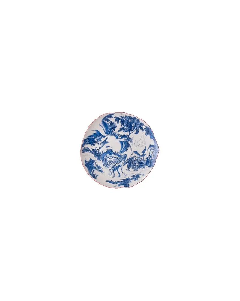 Seletti Teller Classic on acid - Blau - Feines Porzellan - Designer Diesel Creative Team 