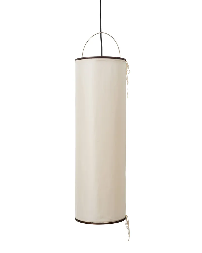 Gubi Pendelleuchte Silk Lantern - Beige - Holzfurnier - Designer Aksel Bender Madsen 
