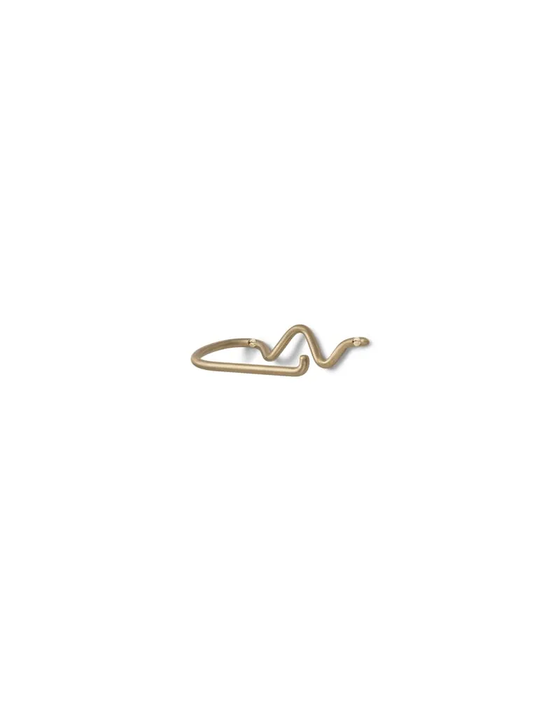 ferm LIVING Toilettenpapierhalter Curvature - Metall - Massives Messing - Designer Trine Andersen 