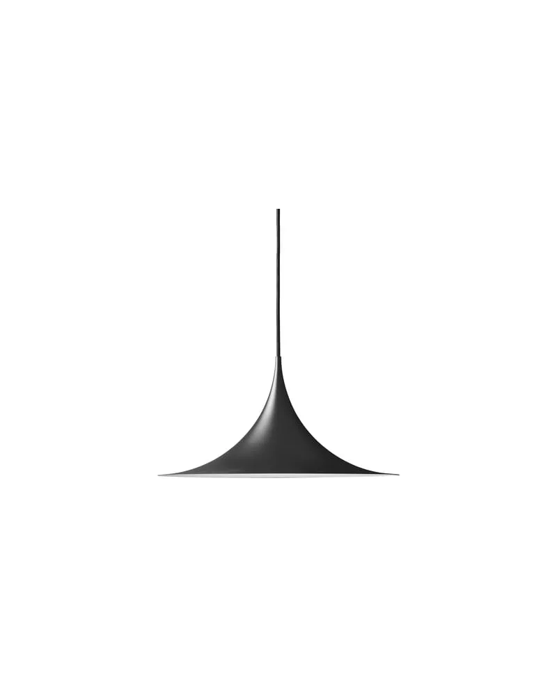 Gubi Pendelleuchte Semi - Schwarz - emailliertes Metall - Designer Torsten Thorup 