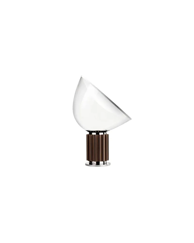 Flos Tischleuchte Taccia - Braun - mundgeblasenes Glas - Designer Pier Giacomo Castiglioni 