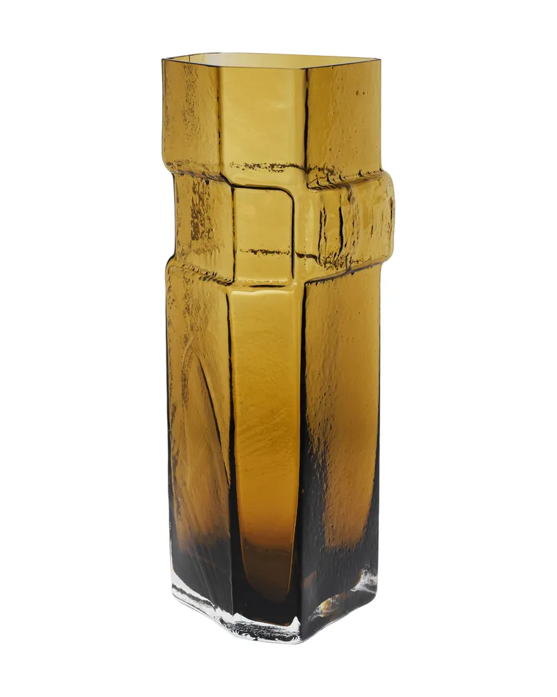 ferm LIVING Vase Muro - Orange - Mundgeblasenes recyceltes Glas 
