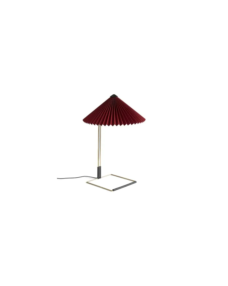 Hay Tischleuchte Matin - Rot - Gefaltete Baumwolle - Designer Inga Sempé 