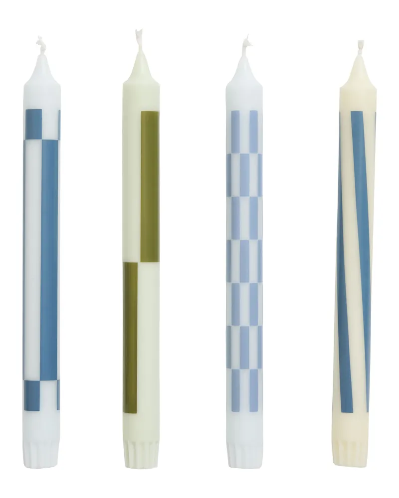 Hay Langkerze PATTERN - Bunt - Stearin 
