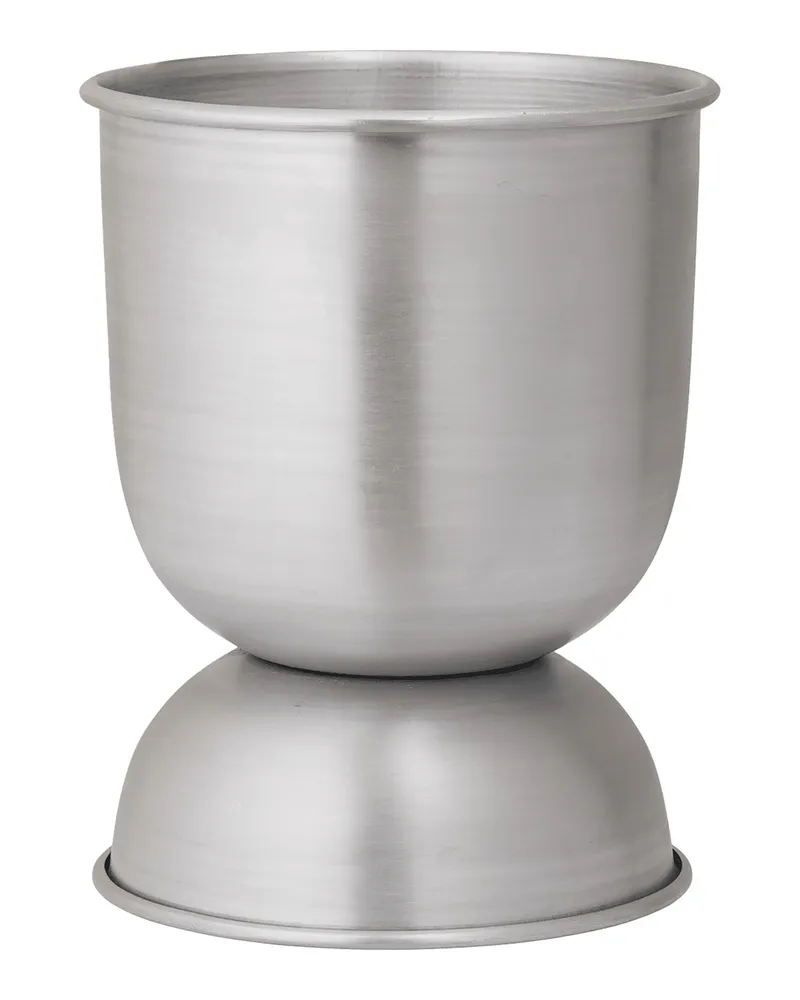 ferm LIVING Blumentopf Hourglass - Silber - Aluminium - Designer Trine Andersen 