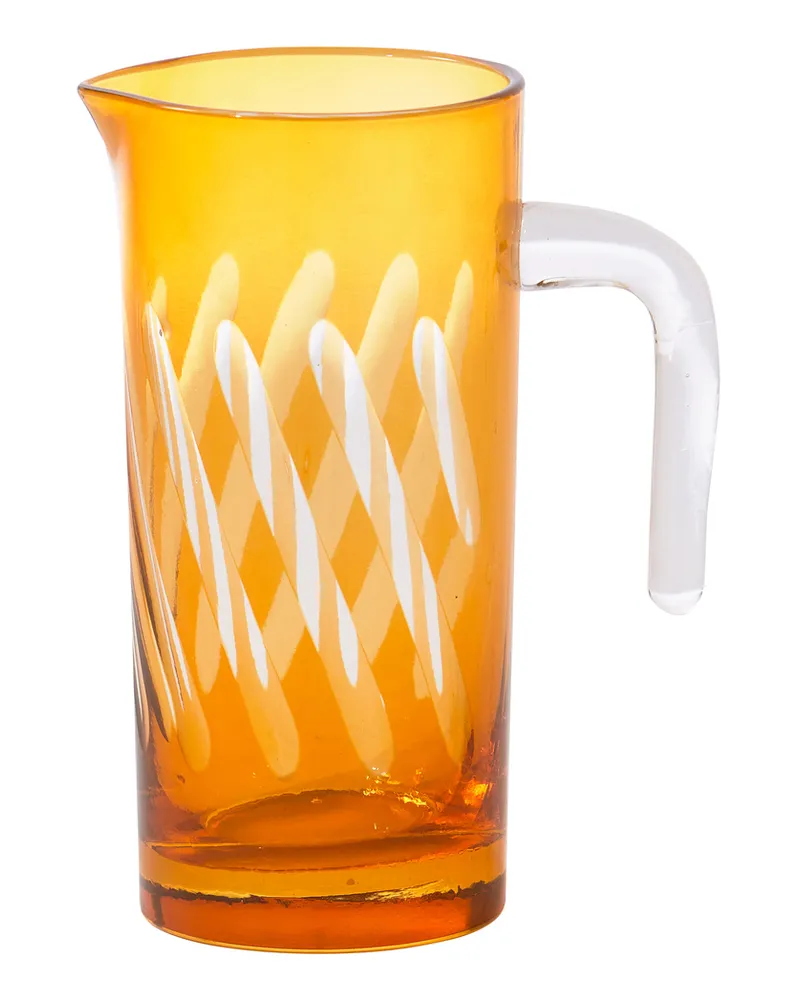 POLSPOTTEN Karaffe Cutting - Orange - Glas 