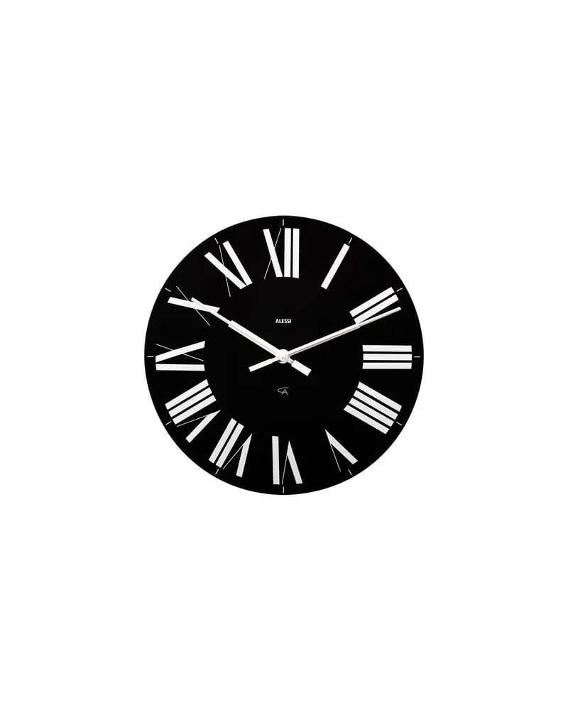 Alessi Wanduhr - Schwarz - ABS - Designer Pier Giacomo Castiglioni 