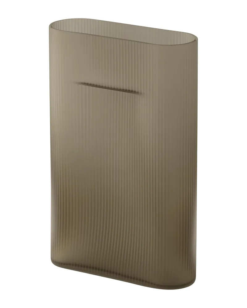 Muuto Vase Ridge - Braun - Mattglas, mundgeblasen - Designer Studio Kaksikko 