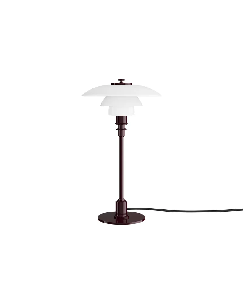Louis Poulsen Tischleuchte PH - Rot - mundgeblasenes Glas - Designer Poul Henningsen 