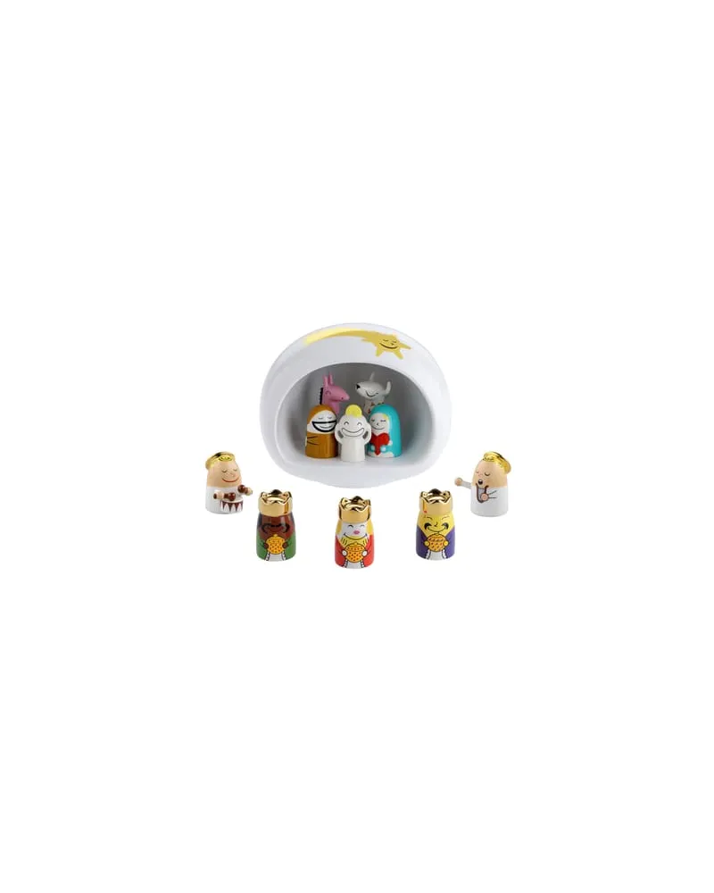 Alessi Krippe Crèche & santon - Bunt - Porzellan, bemalt - Designer Massimo Giacon 
