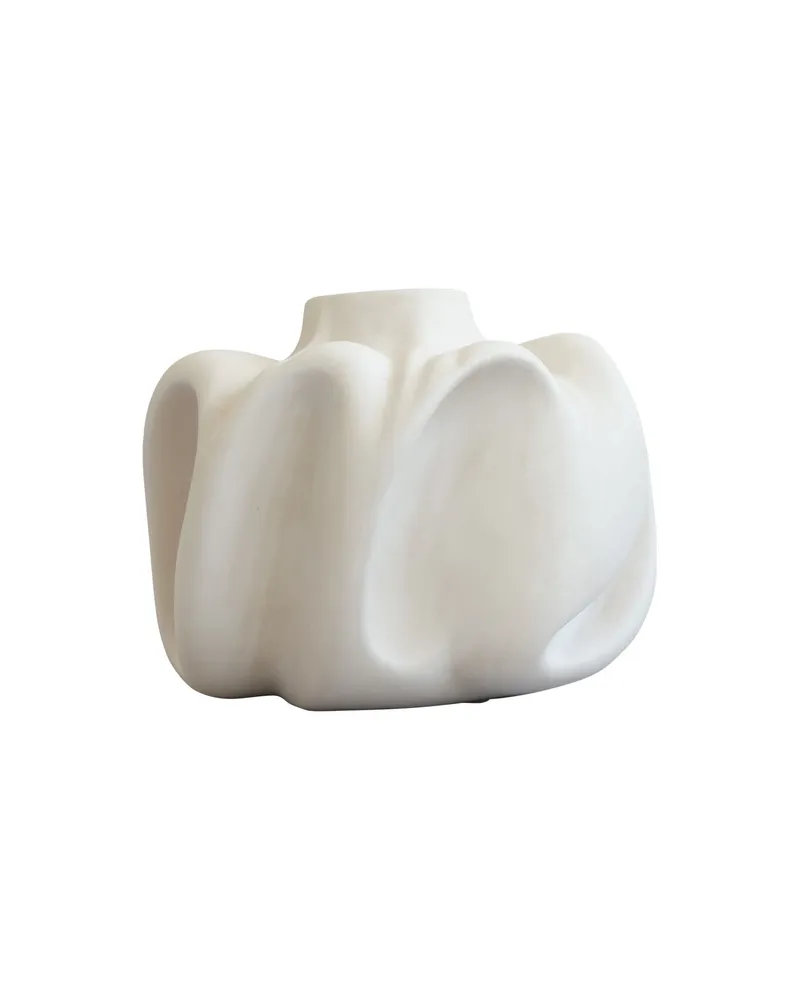 101 Copenhagen Vase Wabi - Weiß - emaillierte Keramik - Designer Tommy Hyldahl 