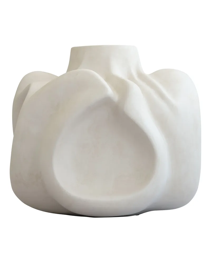 101 Copenhagen Vase Wabi - Weiß - emaillierte Keramik - Designer Tommy Hyldahl 