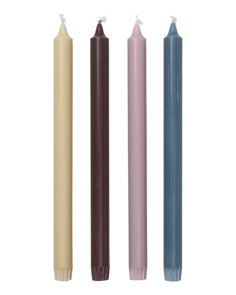 ferm LIVING Langkerze Bougeoirs - Bunt - Pflanzliches Stearin - Designer Trine Andersen 