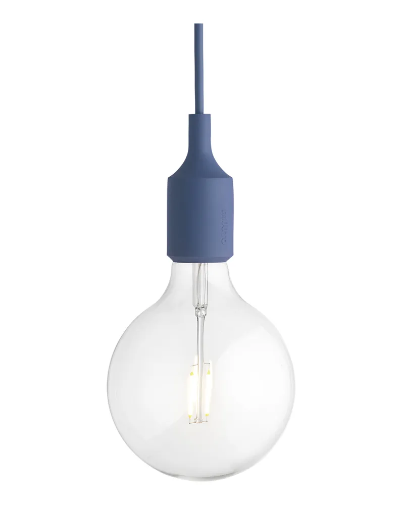 Muuto Pendelleuchte E27 - Blau - Silikon - Designer Mattias Stahlbom 