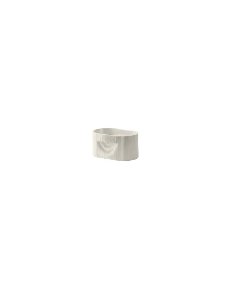 Muuto Blumentopf Ridge - Weiß - Terrakotta - Designer Studio Kaksikko 