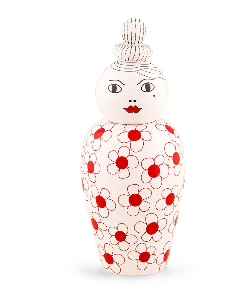 Seletti Vase Canopie - Blau - Porzellan - Designer Elena Cutolo 