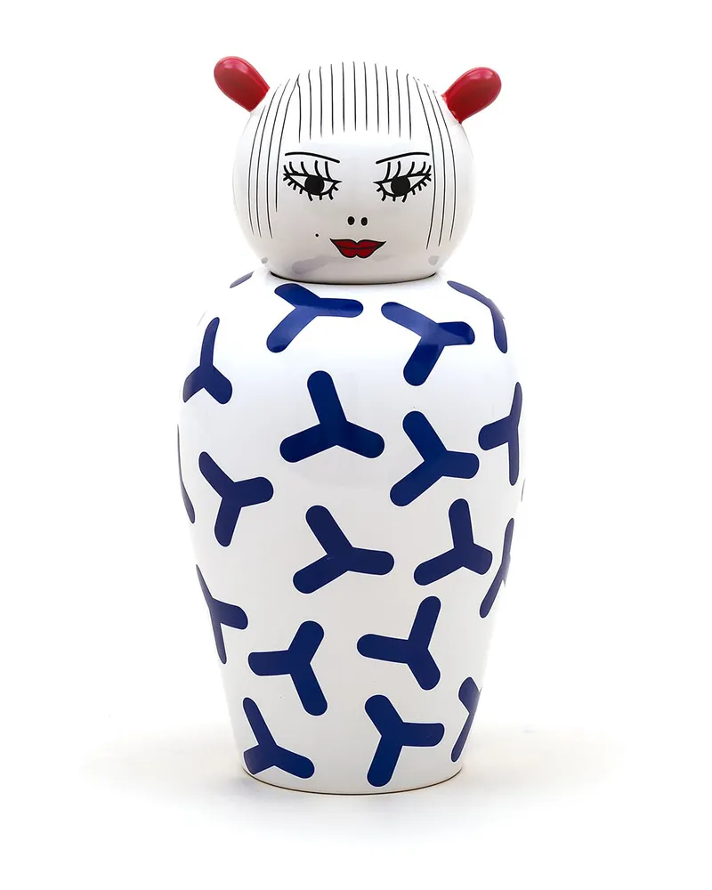 Seletti Vase Canopie - Blau - Porzellan - Designer Elena Cutolo 