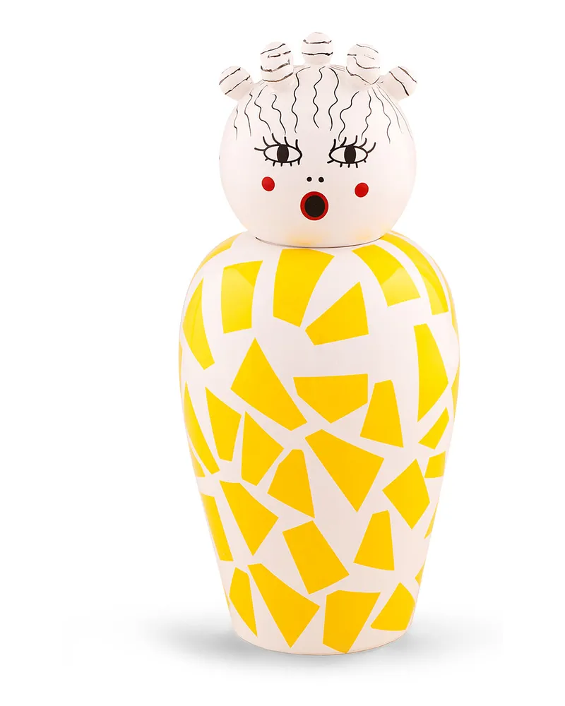 Seletti Vase Canopie - Gelb - Porzellan, bemalt - Designer Elena Cutolo 