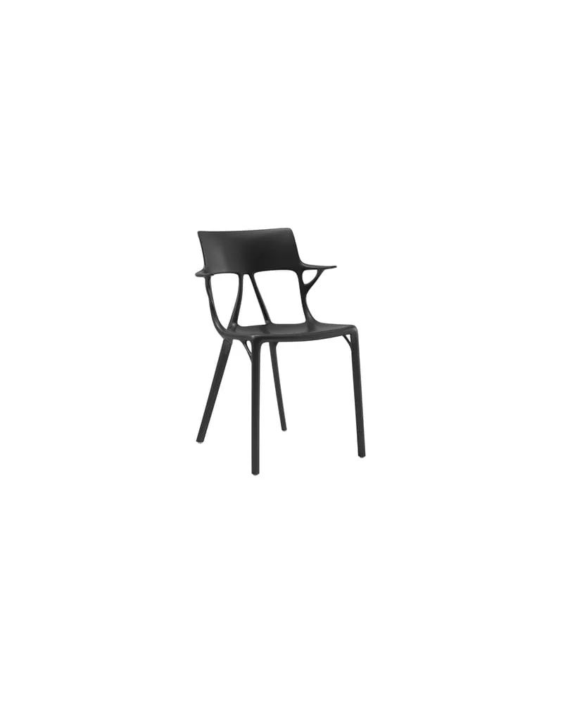 Kartell Sessel A. I - Schwarz - Recyceltes thermoplast. Technopolymer - Designer Philippe Starck 