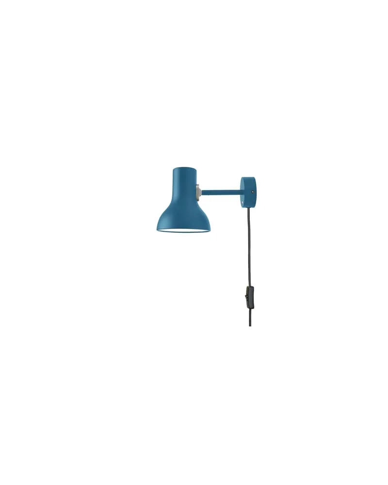 Anglepoise Wandleuchte mit Stromkabel Type 75 - Blau - Aluminium - Designer Margaret Howell 