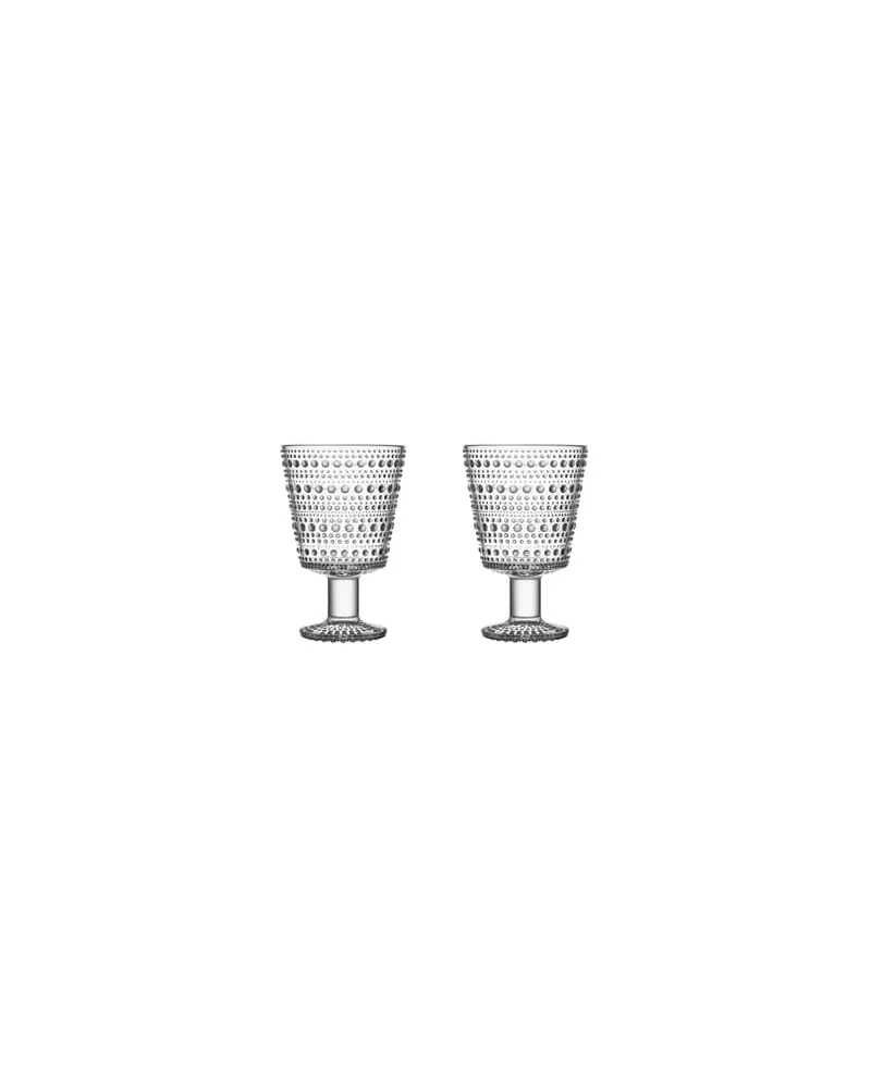 iittala Weinglas Kastehelmi - Transparent - Pressglas - Designer Oiva Toikka 