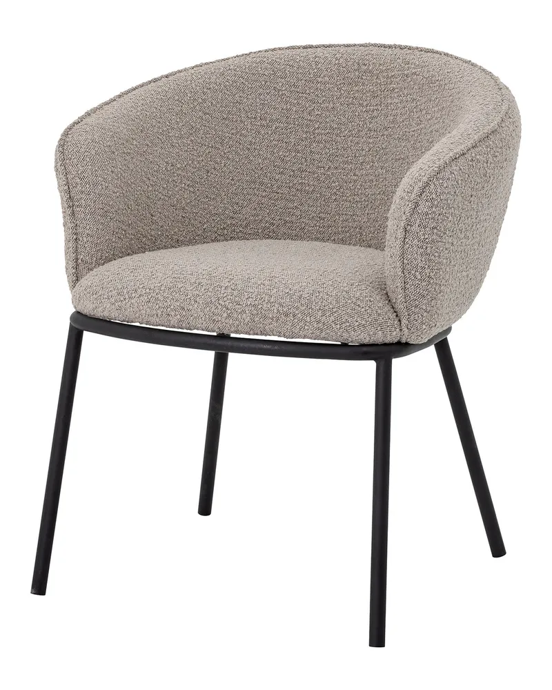 Bloomingville Gepolsterter Sessel Fauteuil rembourré - Grau - Eisen 