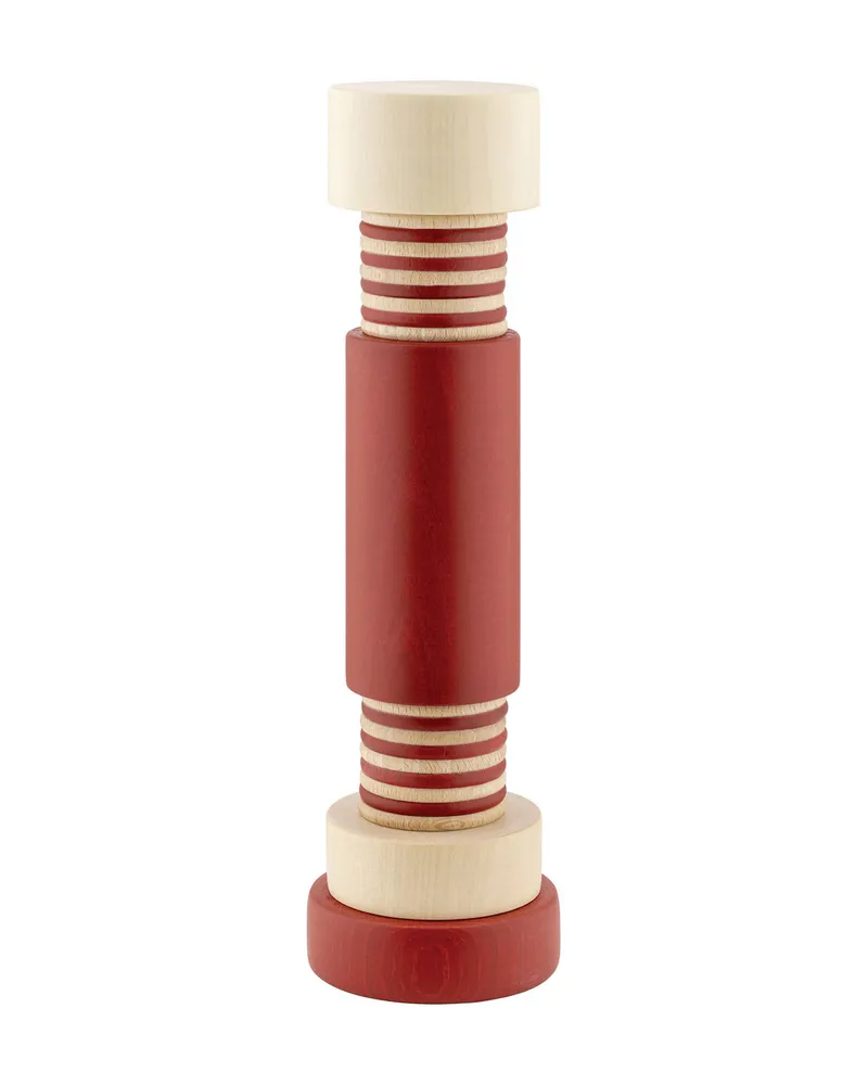 Alessi Salz- und Pfeffermühle Twergi - Grün - Massive Buche, gebeizt - Designer Ettore Sottsass 