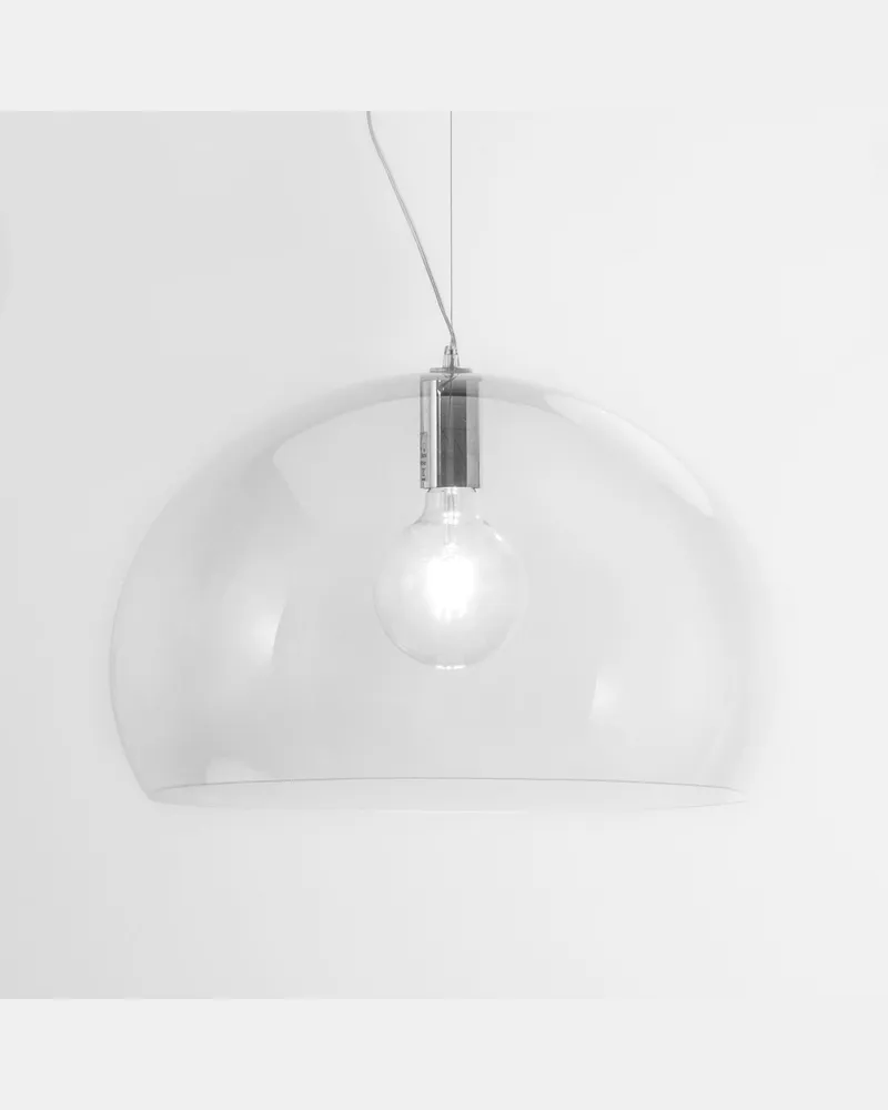 Kartell Pendelleuchte FL/Y - Metall - Metallisierte PMMA - Designer Ferruccio Laviani 