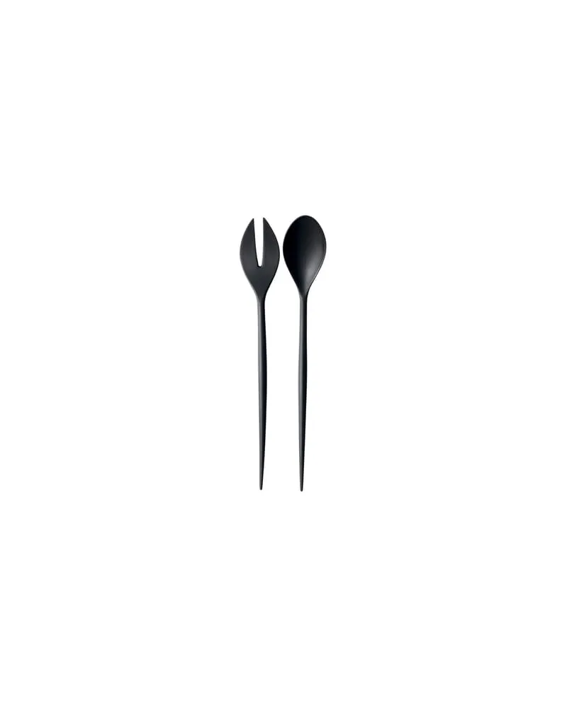 Normann Copenhagen Salatbesteck Krenit - Schwarz - Melamin - Designer Herbert Krenchel 