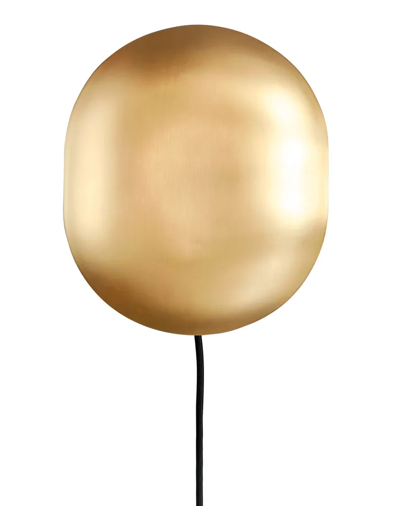 101 Copenhagen Wandleuchte mit Stromkabel Clam - Gold - Messingbeschichtetes Metall - Designer Tommy Hyldahl 